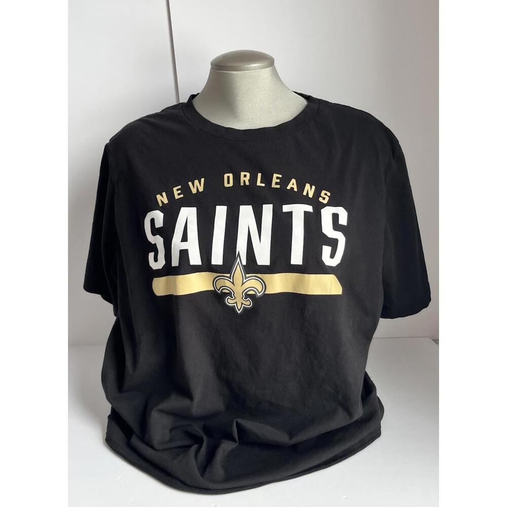 New Orleans Saints Black T Shirt Fanatics XL Short Sleeve